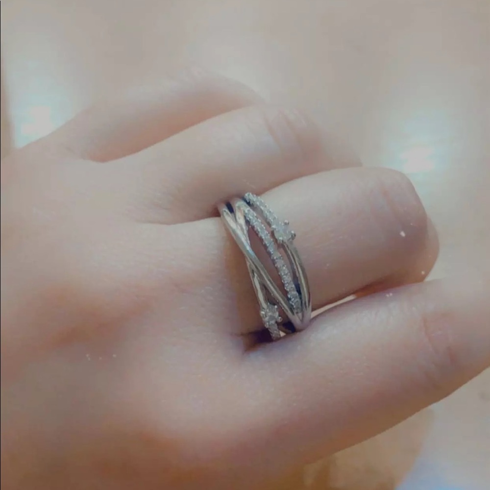 New 925 Silver Stackable Diamond Bridal Ring - Picture 9 of 9